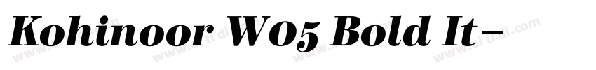 Kohinoor W05 Bold It字体转换